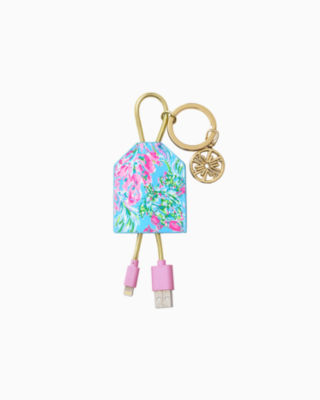 Charging Tag, Amalfi Blue Best Fishes, large  - Lilly Pulitzer