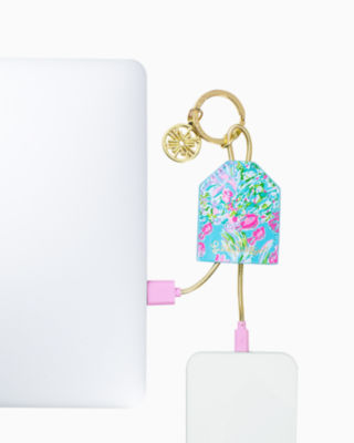 Charging Tag, Amalfi Blue Best Fishes, large image null - Lilly Pulitzer