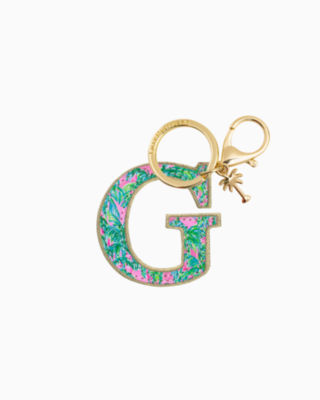 Printed Initial Keychain, Multi Initial G, large  - Lilly Pulitzer