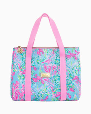 Lunch Tote Bag, Amalfi Blue Best Fishes, large - Lilly Pulitzer