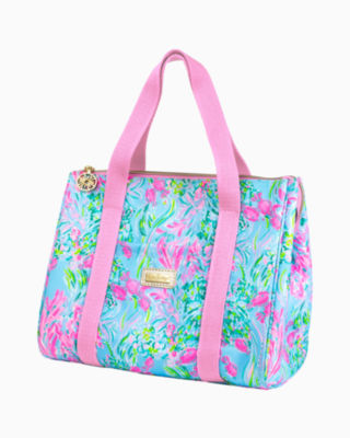 Lunch Tote Bag, Amalfi Blue Best Fishes, large image null - Lilly Pulitzer