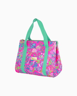 Lilly Pulitzer Lunch Tote Bag In Pink Isle Shell Me Something Good
