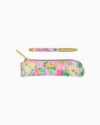 Shop Lilly Pulitzer Pen With Pouch In Multi Via Amore Spritzer