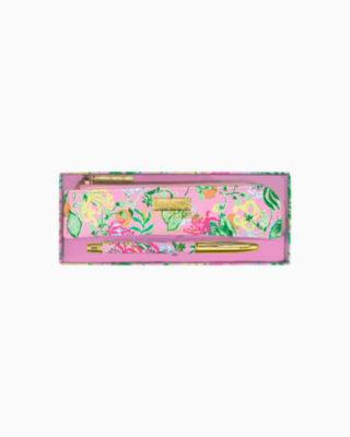 Shop Lilly Pulitzer Pen With Pouch In Multi Via Amore Spritzer