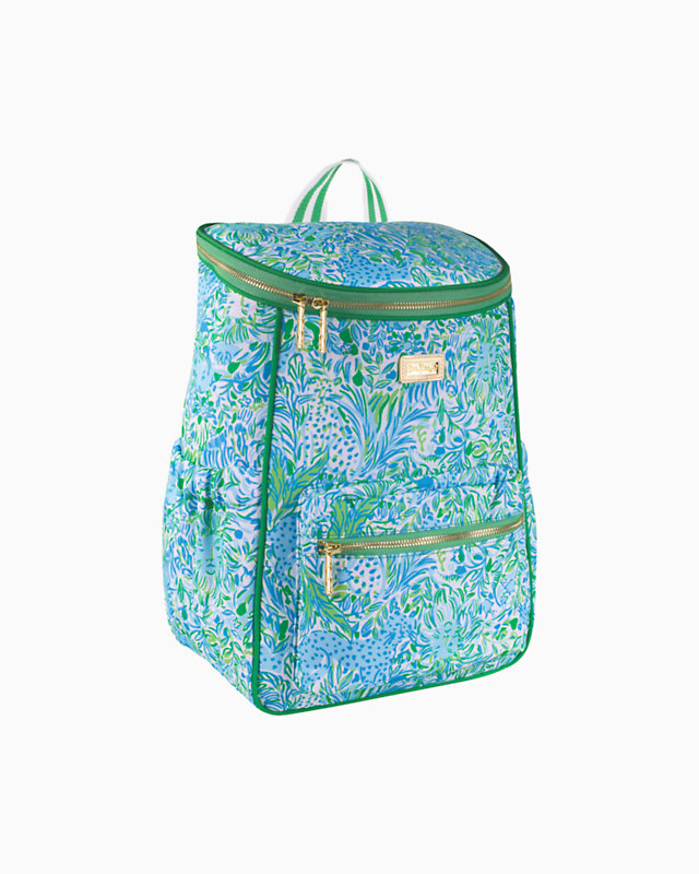 Backpack Cooler, Hydra Blue Dandy Lions, large - Lilly Pulitzer