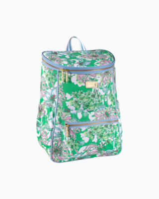 Shop Lilly Pulitzer Backpack Cooler In Spearmint Blossom Views