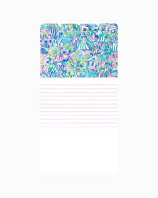 Study Notecard Set, Blue Ibiza Cabana Cocktail, large  - Lilly Pulitzer