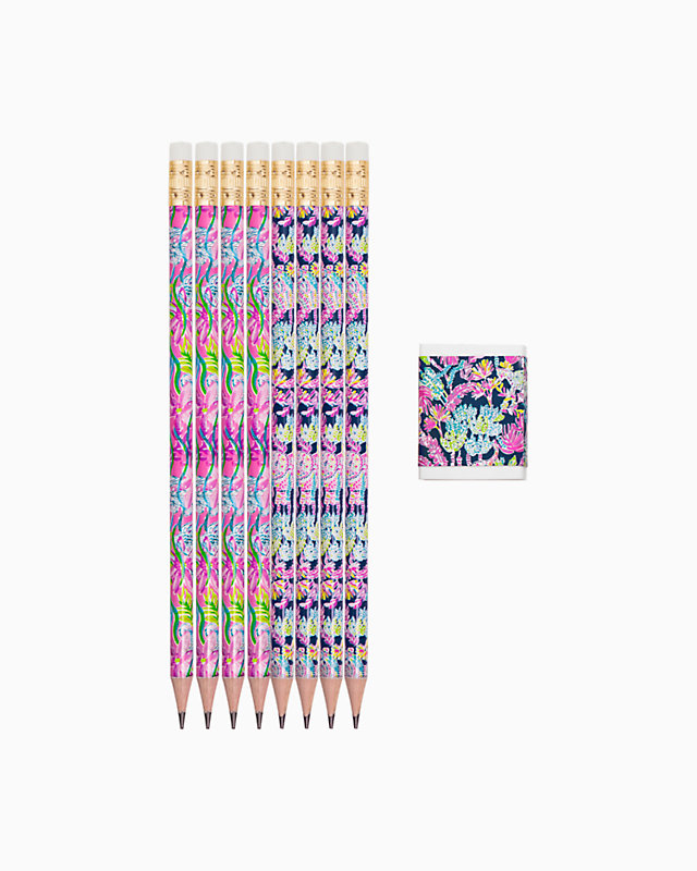 Printed Pencil Set, , large - Lilly Pulitzer