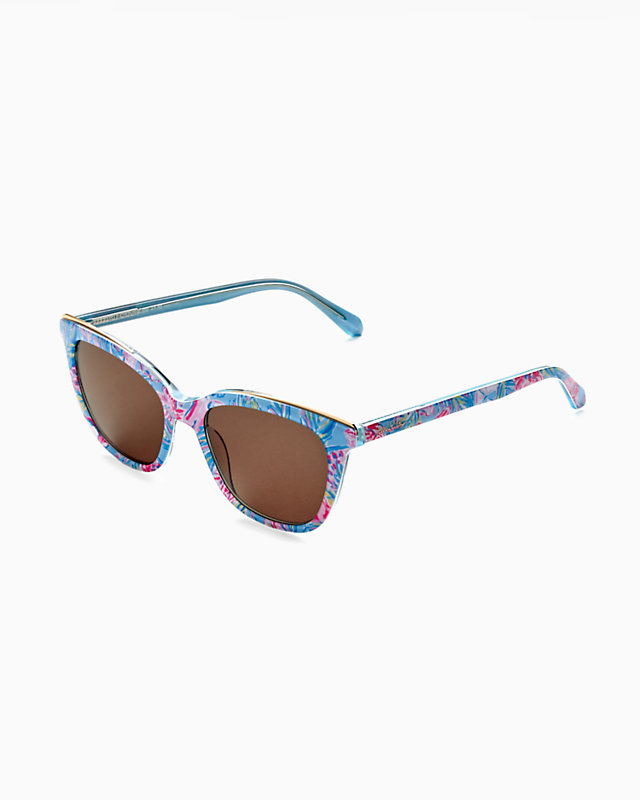 Make Waves Reader Sunglasses, Blue Ibiza Gimme The Juice, large - Lilly Pulitzer
