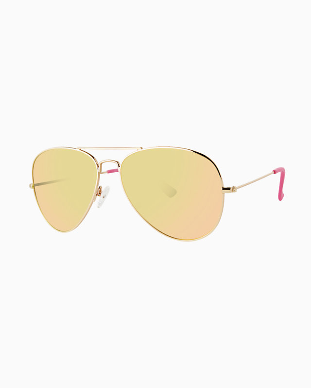 Lexy Sunglasses, Gold Metallic, large - Lilly Pulitzer