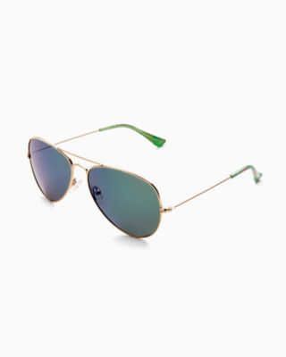 Lilly Pulitzer Lexy Sunglasses In Gold Metallic Coming In Hot