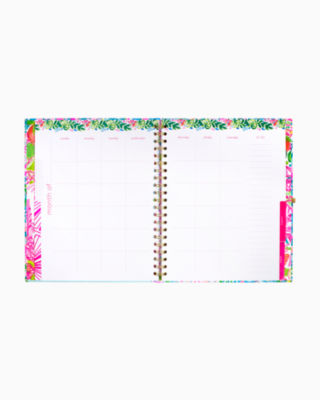 12 Month Undated Weekly Planner, Turquoise Oasis Golden Hour, large image 1 - Lilly Pulitzer