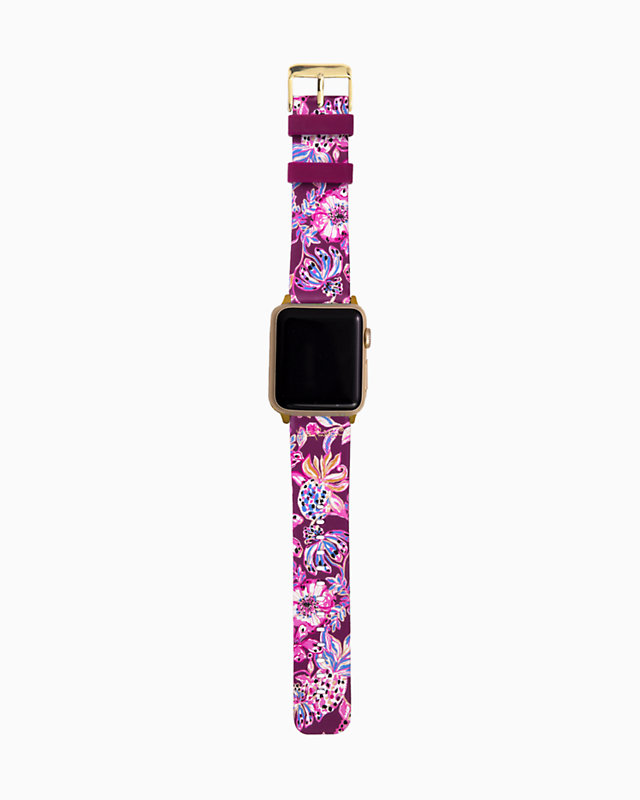 Silicone Apple Watch Band, Amarena Cherry Tropical With A Twist, large - Lilly Pulitzer