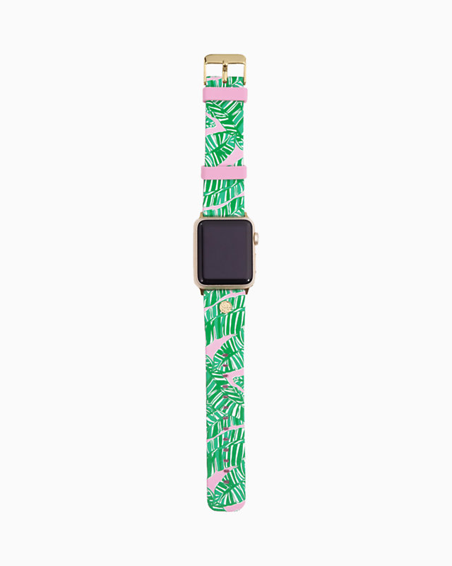 Silicone Apple Watch Band, Conch Shell Pink Lets Go Bananas, large - Lilly Pulitzer