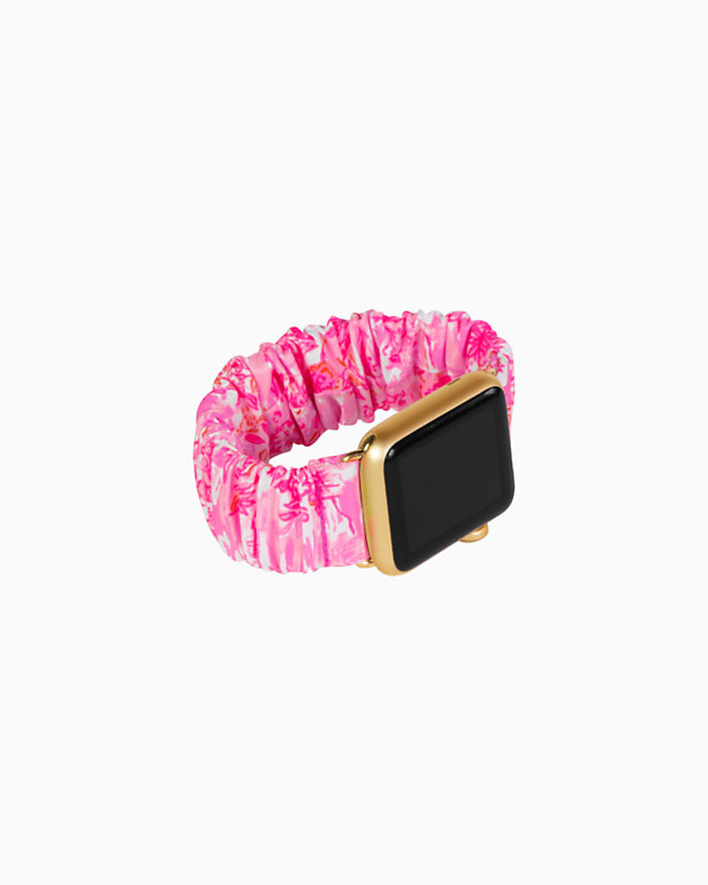 Scrunchie Apple Watch Band, Peony Pink Seaside Scene, large - Lilly Pulitzer