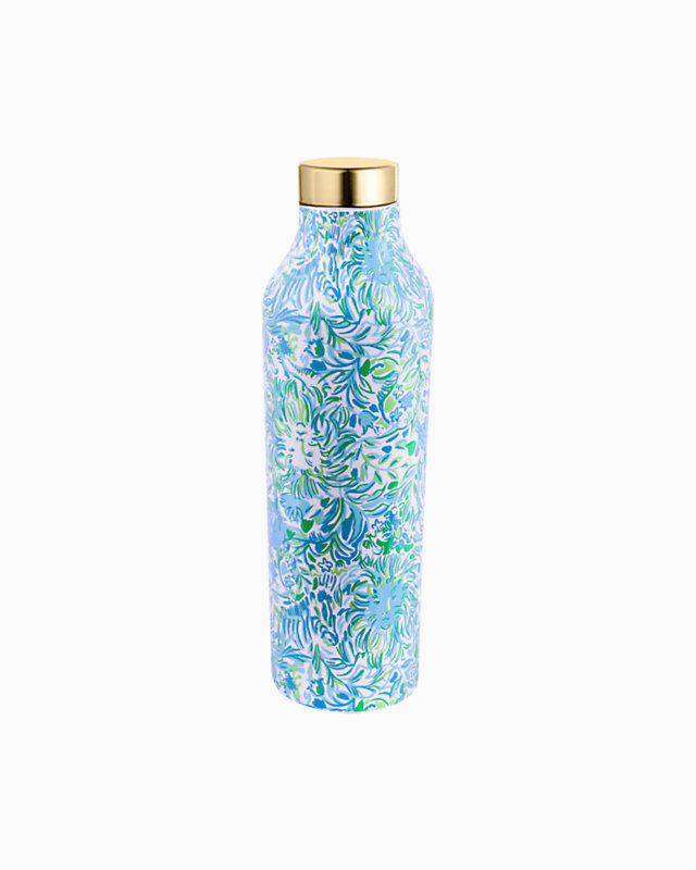 Stainless Steel Water Bottle, Hydra Blue Dandy Lions, large - Lilly Pulitzer