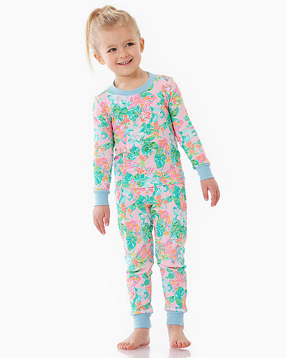 Lilly Pulitzer Girls Clothing Loungewear Pajamas Girls x Pottery Barn Kids Tight Fit Pajamas Size 2T 