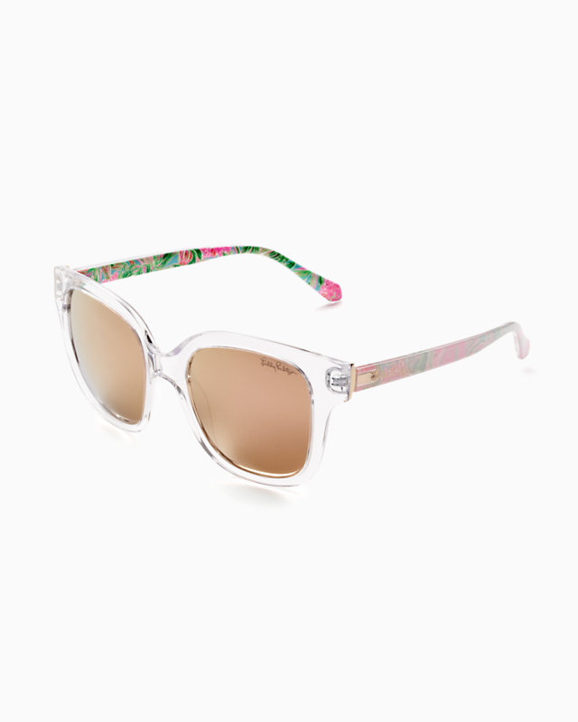 Aura Sunglasses, Crystal Clear Coming In Hot, large - Lilly Pulitzer
