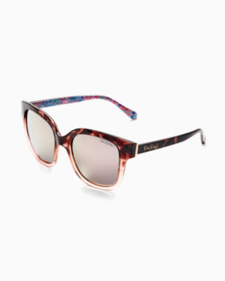 Lilly Pulitzer Aura Sunglasses In Dark Tortoise Splendor In  display picture 3