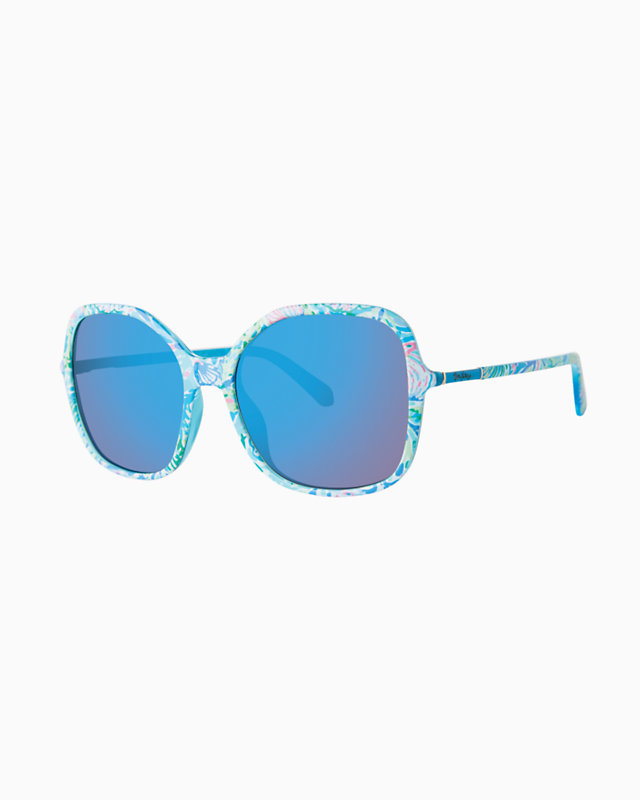 Norah Sunglasses, Surf Blue Soleil It On Me, large - Lilly Pulitzer