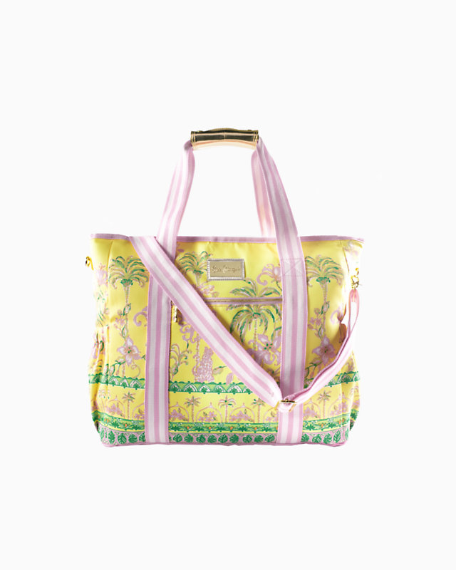 Picnic Cooler, Finch Yellow Tropical Oasis Engineered, large - Lilly Pulitzer