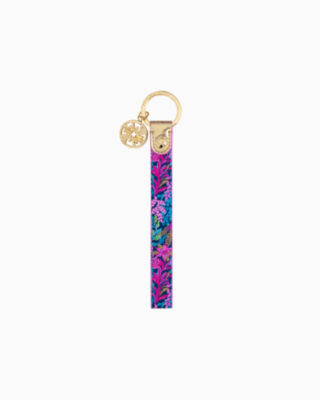 Lilly Pulitzer Strap Keychain In Aegean Navy Calypso Coast