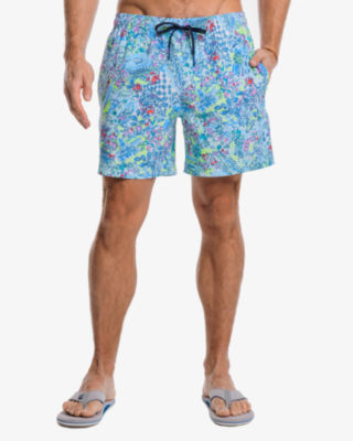 Lilly Pulitzer x Southern Tide Mens 6 Printed Swim Trunk Lilly Pulitzer