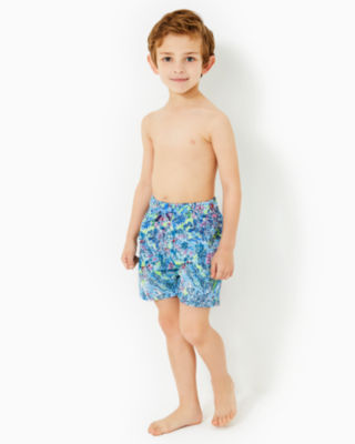 Lilly Pulitzer x Southern Tide Boys Junior Printed Swim Trunk Lilly Pulitzer