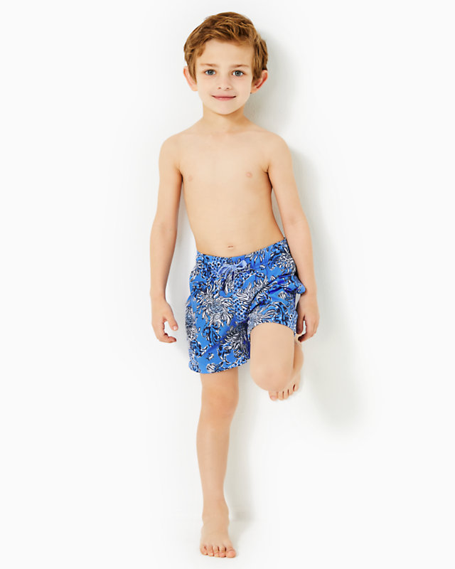 Lilly Pulitzer x Southern Tide Boys Junior Printed Swim Trunk, , large - Lilly Pulitzer