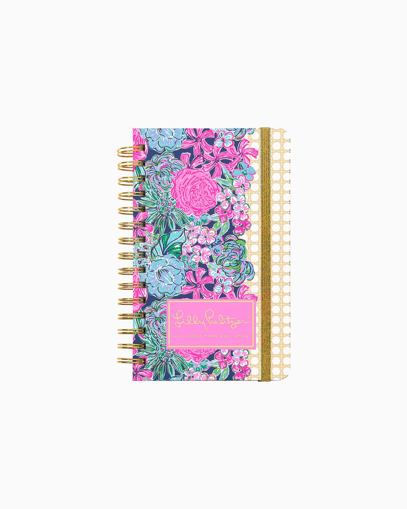 Lilly Pulitzer 2023-2024 17 Month Medium Agenda In Oyster Bay Navy Always Be Blooming