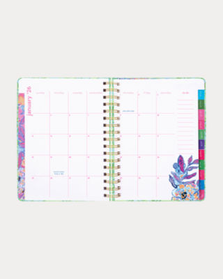 2025-2026 17 Month Large Agenda, Cool Mint Catchin Rays, large image 3 - Lilly Pulitzer