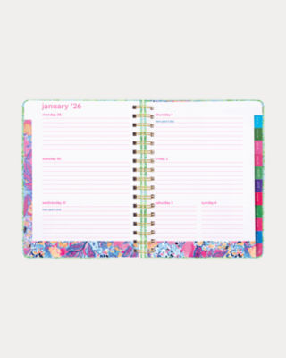 2025-2026 17 Month Large Agenda, Cool Mint Catchin Rays, large image 4 - Lilly Pulitzer