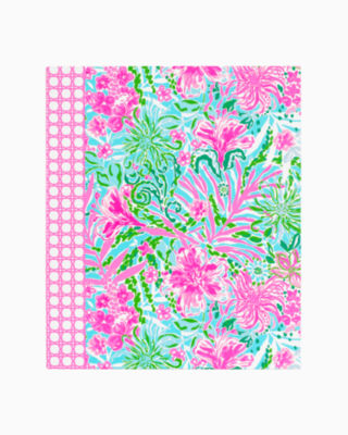 Three Ring Binder, Amalfi Blue Leaf It Wild, large  - Lilly Pulitzer