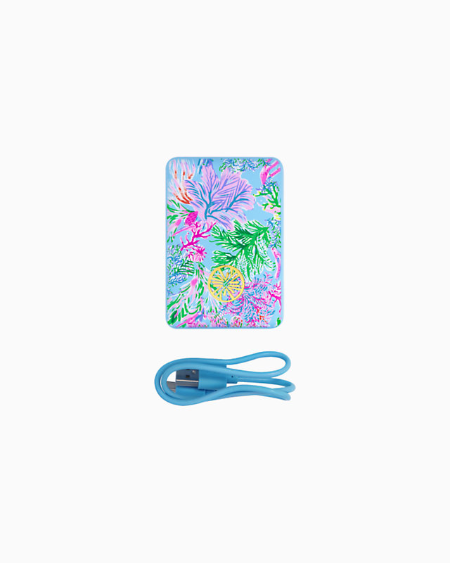Portable Wireless Charger, Celestial Blue Cay To My Heart, large - Lilly Pulitzer