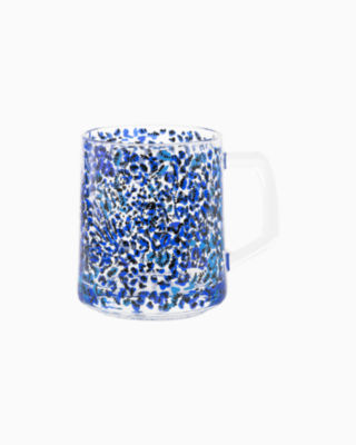 Lilly Pulitzer Glass Mug In Resort White Twisted Up