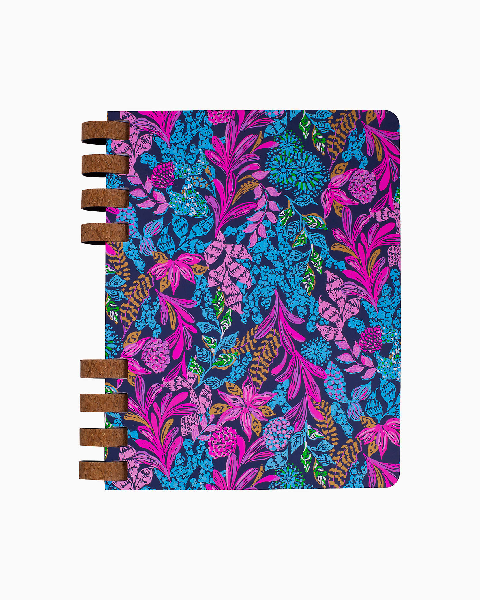 Lilly Pulitzer Luxe Spiral Notebook In Aegean Navy Calypso Coast