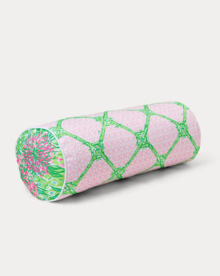 Bolster Pillow, Fauna Green Lime Feeling Good Home, large