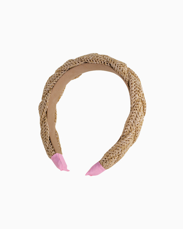 Braided Raffia Headband, Natural, large - Lilly Pulitzer