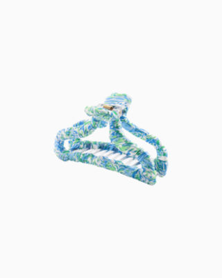 Shop Lilly Pulitzer Fabric Wrapped Claw Clip In Hydra Blue Dandy Lions