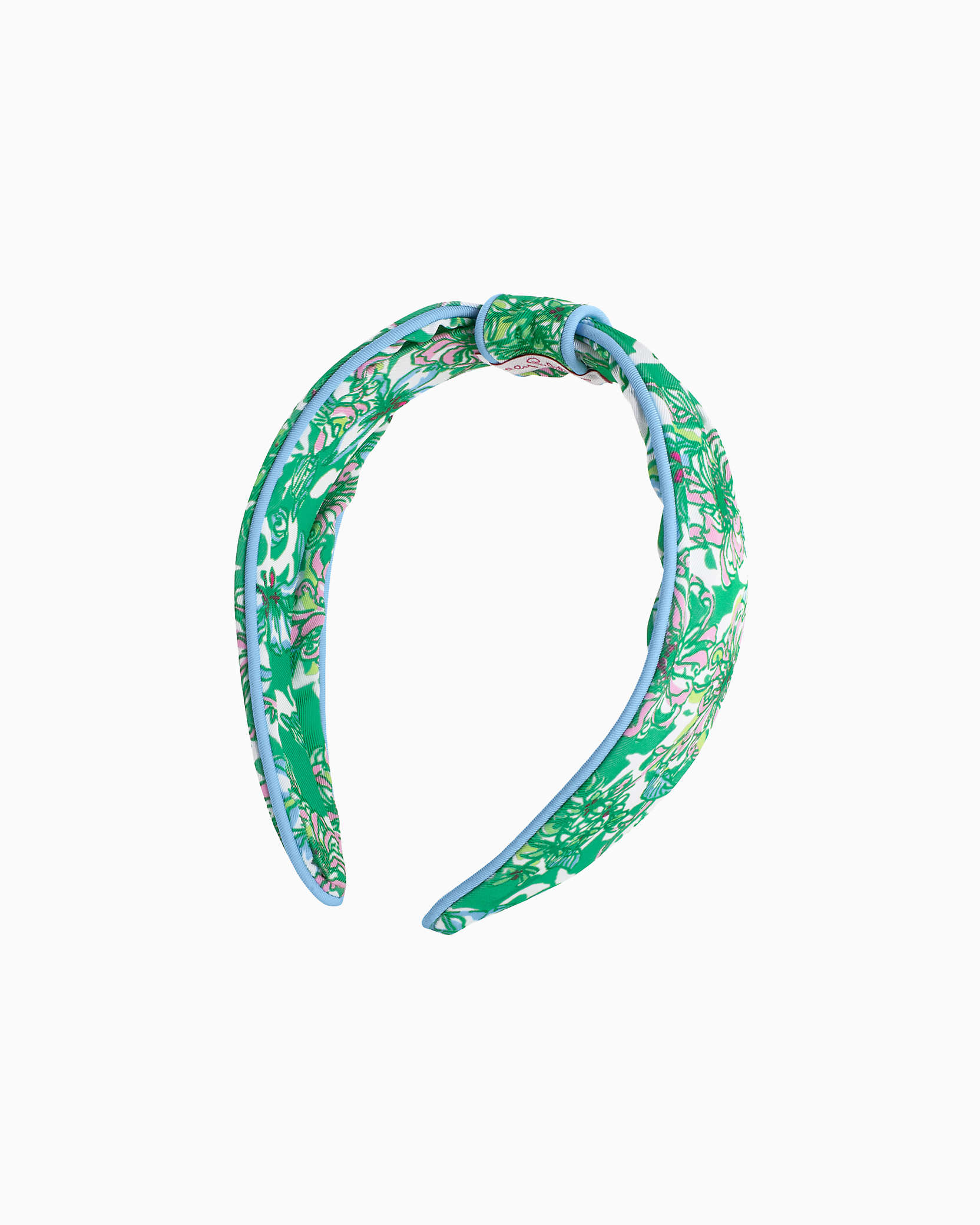 Shop Lilly Pulitzer Low Knot Headband In Spearmint Blossom Views