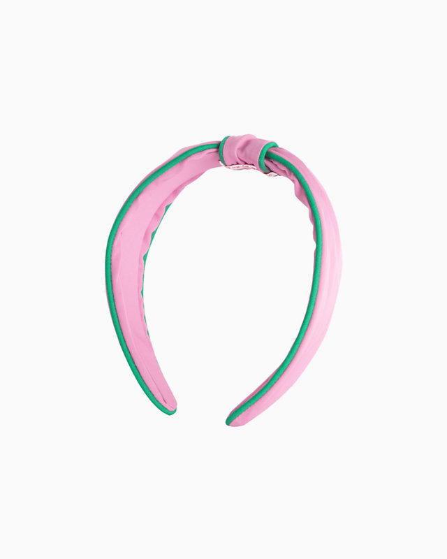 Low Knot Headband, Spearmint X Conch Shell Pink, large - Lilly Pulitzer
