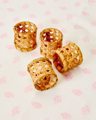 Raffia Napkin Rings, , large  - Lilly Pulitzer