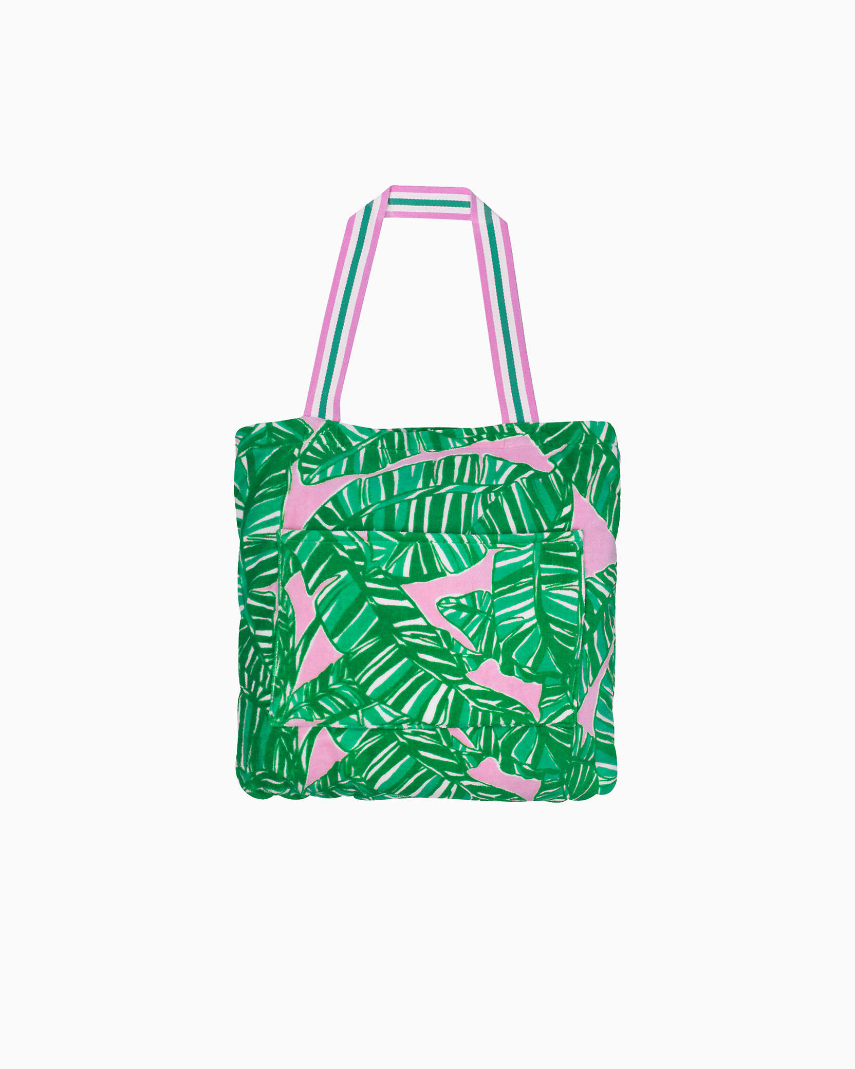 Shop Lilly Pulitzer Towel Tote In Conch Shell Pink Lets Go Bananas