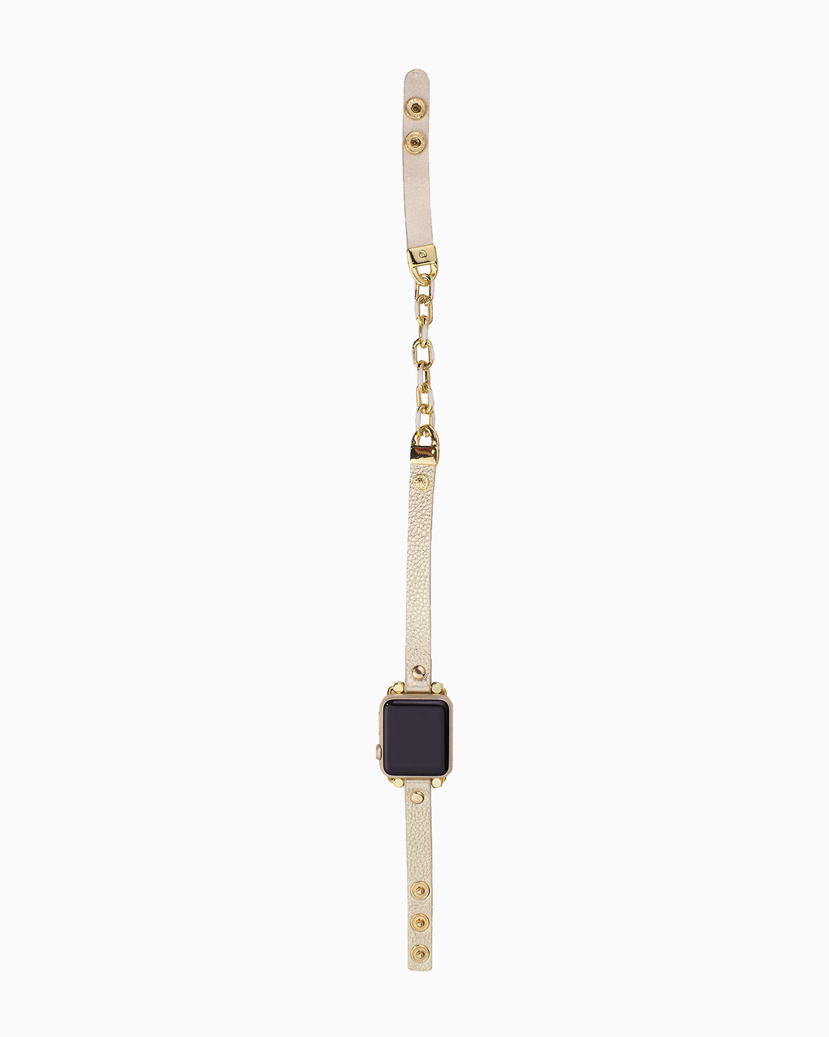 Shop Lilly Pulitzer Skinny Apple Watchband In Gold Metallic