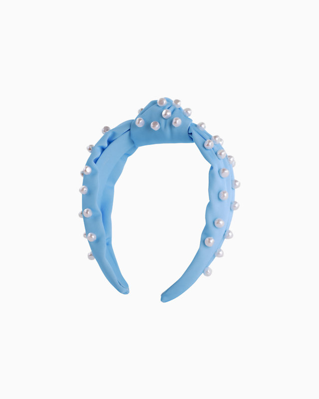 Slim Knot Embellished Headband, Hydra Blue, large - Lilly Pulitzer