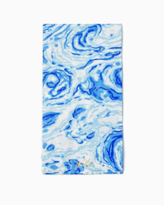 Paper Napkins, Blue Stream Marble Swirl, large - Lilly Pulitzer