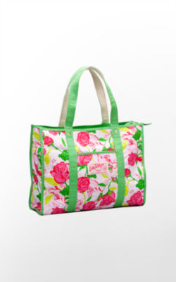 The Original Tote - Delta Zeta, Lillys Pink Delta Zeta, large  - Lilly Pulitzer