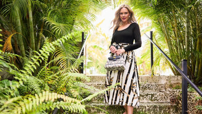 Woman a midi dress