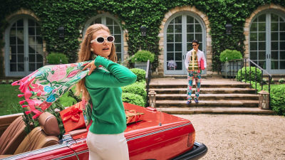 Woman wearing a green sweater