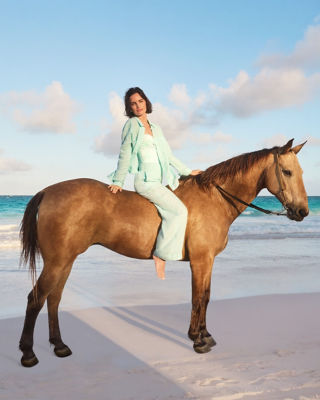 south beach dresses Shirred Waist Sundress main image 1